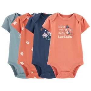 Organic Cotton Baby Bodysuit Summer Custom Print Sleepsuit Eco Friendly Romper Babi Organic Sustainable Custom Baby Onesie