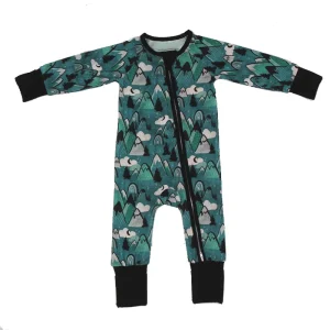 Bamboo Baby Zip Romper Newborn Onsies Sustaianble Bamboo Baby Zipper Baby Clothes Custom Newborn Sleepsuit Sleepwear