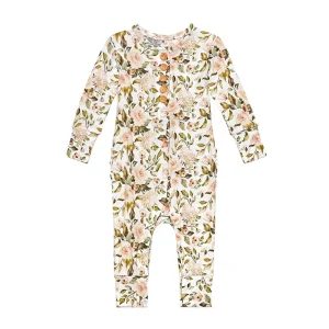 Organic Bamboo Baby Romper Customize Footed Onesie Ruffled Eco Friendly Baby Clothes Wholesale Newborn Sleepsuit
