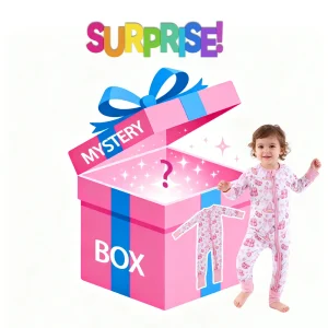 Christmas Mystery Box Wholesale RTS Mixed Design Style Bamboo Pajamas Bundled with Random Characters Printed Set