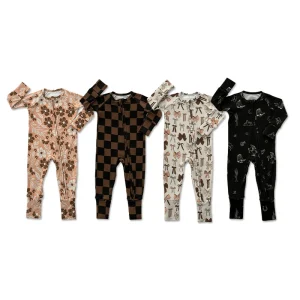 Organic Baby Zipper Romper Bamboo Baby Sleeper Printed Custom Sleep Suit Newborn Onesie Newborn Pajamas Baby Clothes Sleepwear