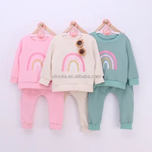 Happy Luoka OEM High Quality Long Sleeves New Born Baby Girl Clothes Sets