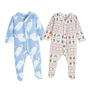Bamboo Zipper Pajamas Baby Romper Sustainable Jersey Baby Onesie Custom Newborn Sleepwear Baby Clothes Infant Sleepsuit