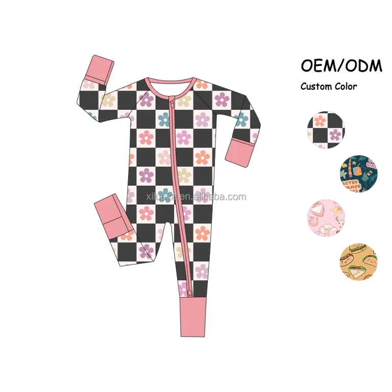 Viscose Bamboo Digital Moq Print Sleepwear Piece For Custom Limited 1 Printed Baby Kids Pr