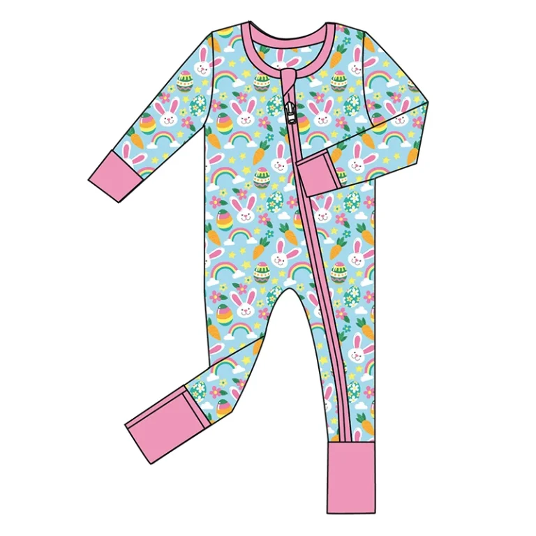 Mass Production Bamboo Pajamas Baby Double Zipper Private Label Company Scalable Solutions