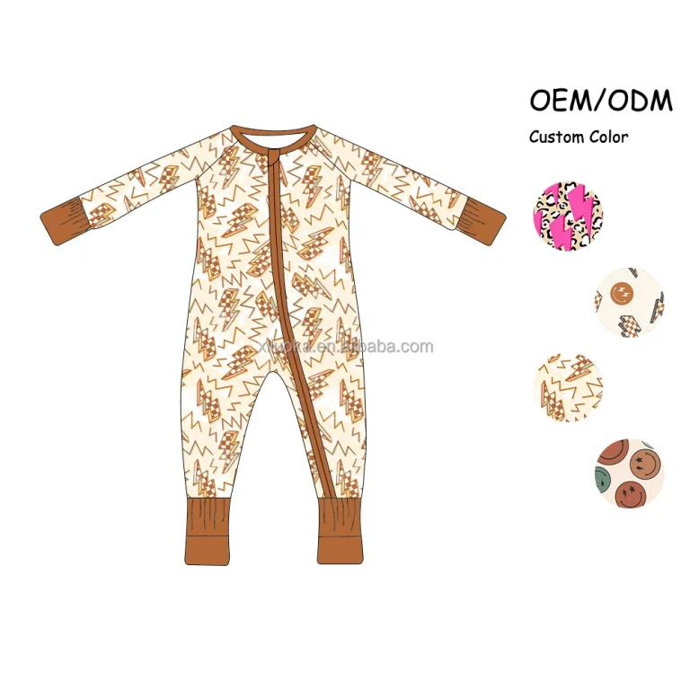 BSCI Audited Factories Professional Various In- Baby Bamboo Girl Print Box Custom Pajamas