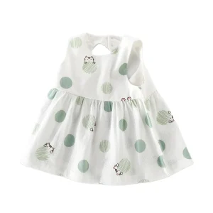 Organic Kids Clothes Girls Dresses  Princess Print Dress Kids Spring Print Organic Cotton Dress