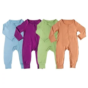 Organic Bamboo Baby Romper Baby Sleep Suits Sustainable Zippy Baby Wear Custom Sleep Wear for Baby Clothes Newborn Onesie