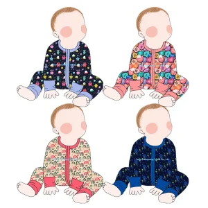 Organic Baby Romper Bamboo Baby Pajamas Baby Clothes Newborn Sleep Suits Sustainable Baby Jumpsuit Custom Newborn Onesie