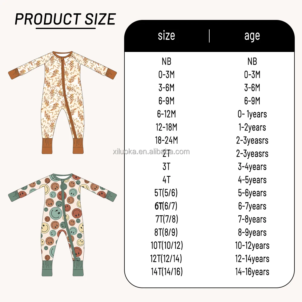 Wholesale bamboo newborn pajamas with custom logo, featuring a zipper and 5% spandex for comfort. Ideal for B2B toddler clothing suppliers.