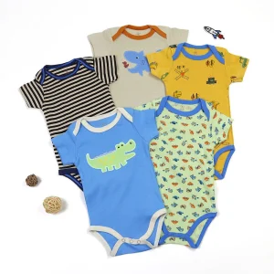 Organic Bamboo Cotton Baby Short Romper Baby Onesie Custom Newborn Sleepsuit  Short Sleeve Baby Clothes Newborn Sleepwear