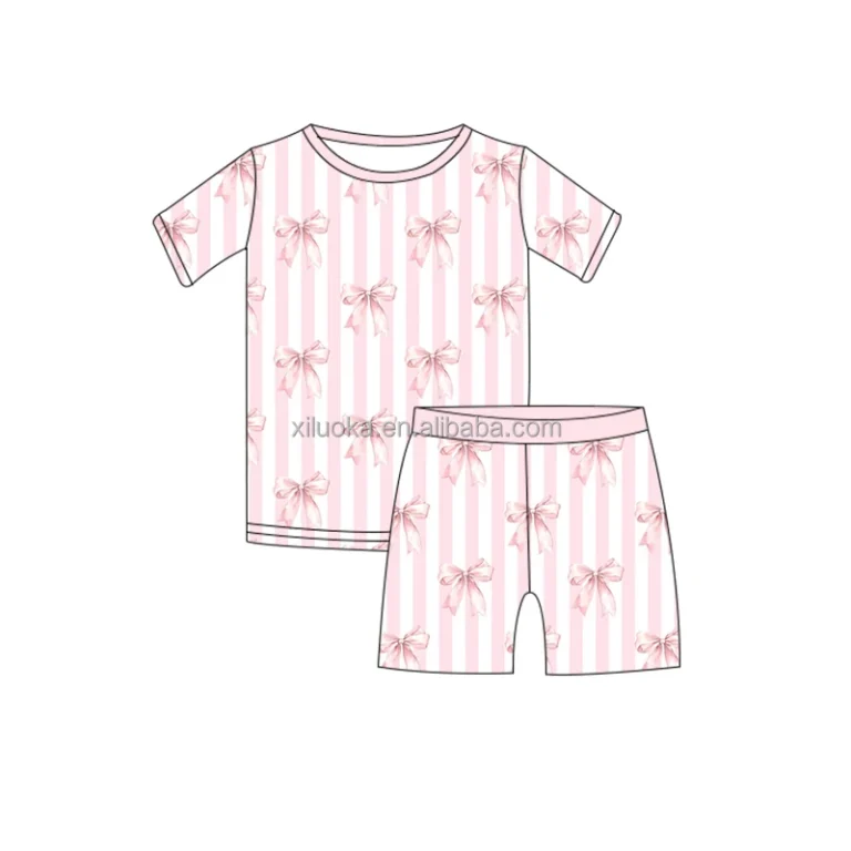 Custom Organic Bamboo Digital Print Natural Bamboo Newborn Footie Clothes Set Baby Onesie