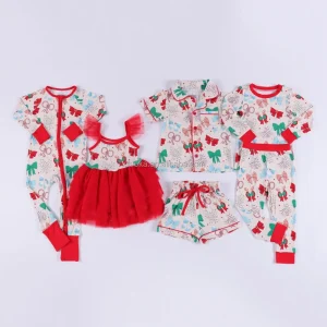 Wholesale Custom Print Bamboo Pajamas Organic Double Zipper Bamboo Baby Romper Little Sleepers Kids Bamboo Baby Clothes