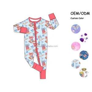 Wholesale Long Sleeve Infant Rompers Bamboo Zippy One Pieces Zip Sleeper Baby Girl Clothes Children Clothing