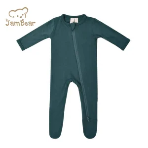 Baby Boys Rompers Organic Baby Sleepsuit Zip Footie Rompers Organic Cotton  Zipper Jumpsuit Organic Children Footie