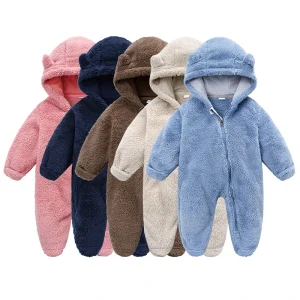 Baby Teddy Romper Teddy Pakje Baby Custom Jumpsuit for Baby Fleece Onesie Newborn Bear Suit Winter Sleeper Infant Sleepsuit