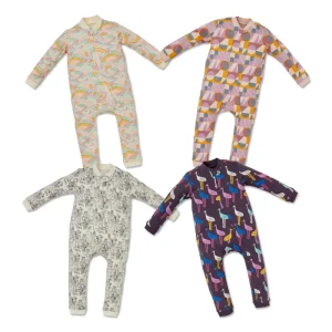 Organic Cotton Baby Rompers Baby Sleepwear Custom Sleep Suit with Zip Newborn Onesie Two Way Zip Baby Clothes Infant Jumpsuit