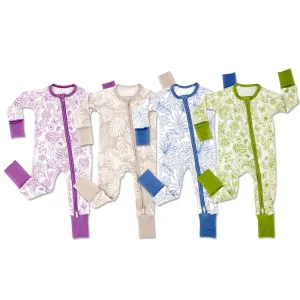 Organic Bamboo Baby Romper Newborn Onsies Newborn Sleepwear Baby Sleep Suits Custom Print Bamboo Zipper Pajamas Baby Clothes