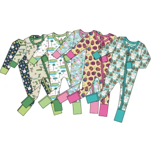 Organic Bamboo Romper Baby Custom Newborn Sleepsuit Sustainable Bamboo Zipper Pajamas Baby Onesie Baby Clothes Infant Jumpsuit
