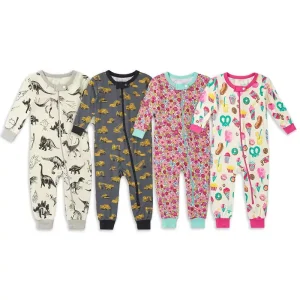 Organic Baby Romper Onesie Baby Bamboo Pajamas Custom Print Baby Sleeper Newborn Clothes Newborn Sleep Suit Infant Jumpsuit