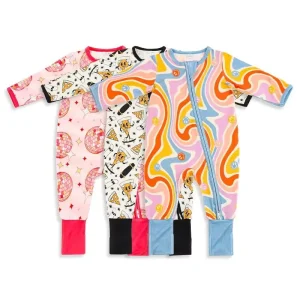 Organic Bamboo Zipper Pajamas Baby Romper Two Way Zip Baby Onesie Newborn Sleepsuit Custom Baby Clothes Infant Sleepwear