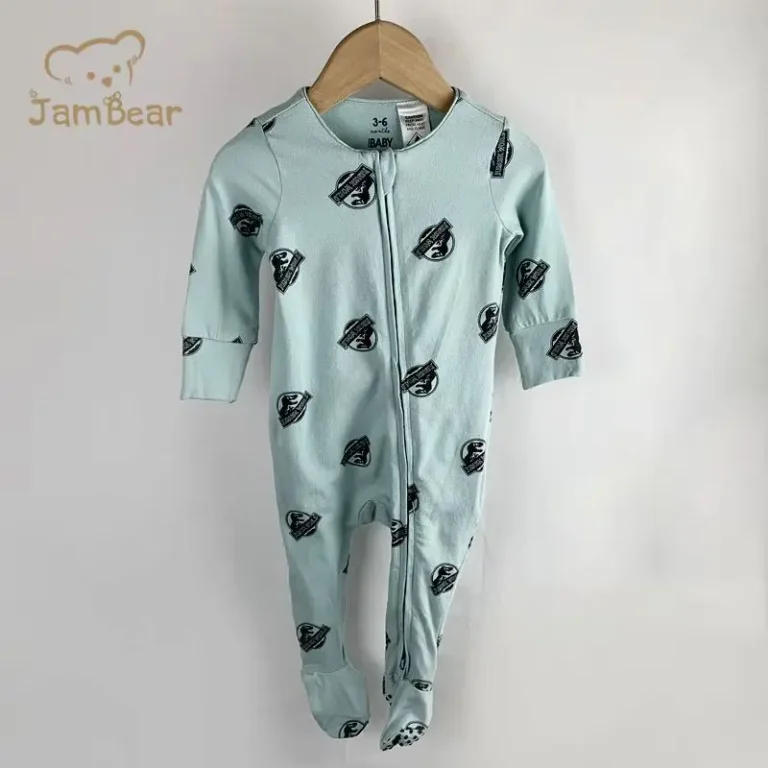 Seamless Wholesale Summer Sleepwear Romper Onesie Kids Baby Boy Girls Clothing Print Bambo