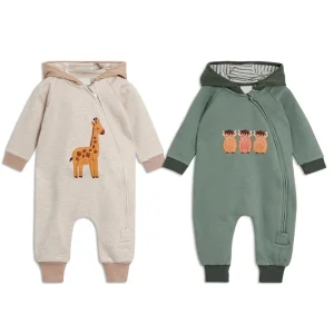 Organic Cotton Baby Hoodie Romper Fleece Baby Romper Newborn Onesie Custom Newborn Sleepsuit Infant Jumpsuit Baby Clothes