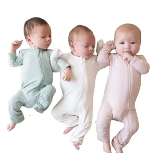 Baby Romper Sustainable Zipper Romper Baby Eco Friendly Newborn Baby Romper Infants Onesie Custom Newborn Sleepsuit