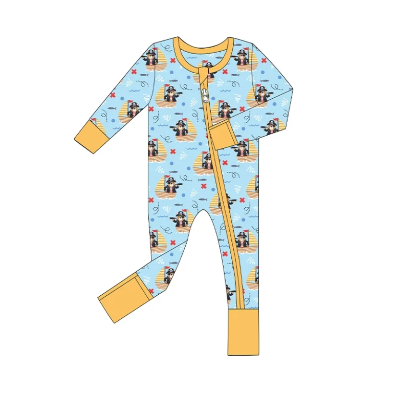 Zipper Kids Pajamas Baby Long Sleeves Toddler Private Label Service