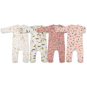 Pima Cotton Baby Romper Zippered Jumpsuit Organic Newborn Onsies Custom Zip Sleep Suit Two Way Zip Baby Pajamas Baby Clothes