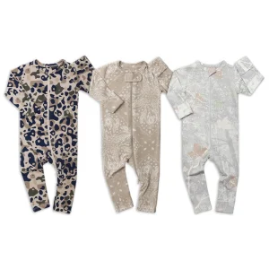 Bamboo Cotton Baby Romper Custom Zip Sleep Suit Newborn Onesie Jumpsuit Organic Zippy Baby Wear Baby Clothes Infant Sleepwear