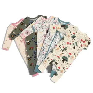 Organic Bamboo Baby Romper Organic 2 Way Zipper Onesie Newborn Zipper Sleeper Sustainable Infants Rompers Baby Clothes