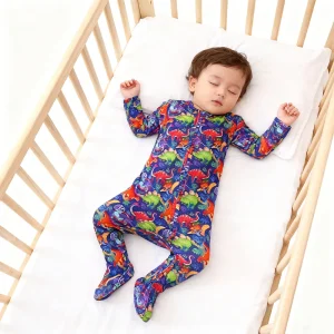 Organic Baby Romper Bamboo Zipper Pajamas 2 Way Zip Baby Sleepsuit Custom Print Newborn Onesie Footie Sustainable Baby Clothes