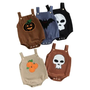 Organic Cotton Corduroy Baby Bodysuit Halloween Baby Romper Thermal Custom Newborn Onesie Knit Baby Clothes Infant Jumpsuit