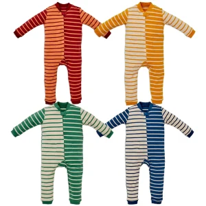 Organic Baby Onesie Cotton Baby Sleepsuit Two Way Zip Baby Romper Custom Baby Jumpsuit Sustaianble Jersey Newborn Sleepwear