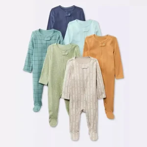 Organic Cotton Baby Romper Sustainable Baby Footed Custom Newborn Sleepsuit Printed Baby Clothes Newborn Onesie Infant Sleepwear