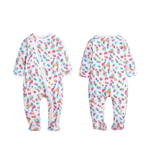 Organic Cotton Baby Rompers Sleeper Infant Custom Two Zipper Sleepsuit Baby Sleepwear for Newborns Onesie Baby Clothes