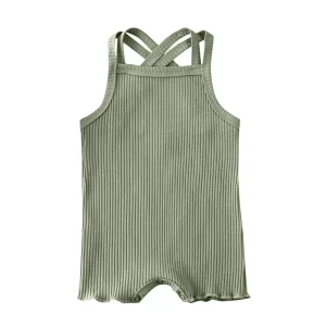 Organic Cotton Baby Rompers Custom Baby tank Top Rompers Gots Organic Onesie Newborn Sleeveless Newborn Jumpsuit Infant Onesie