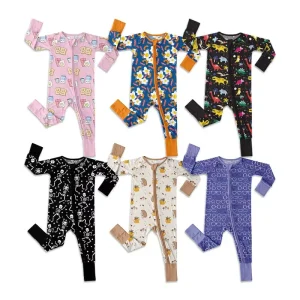 Organic Baby Romper Bamboo Zipper Pajamas Custom Print Baby Sleeping Onesie Newborn Sleepsuit Baby Clothes Infant Sleepwear