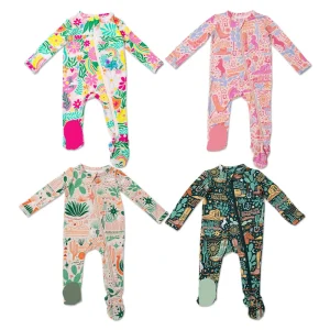 Baby Zip Sleep Suit Organic Cotton Baby Zipper Romper Two Way Zip Baby Sleepwear Custom Newborn Jumpsuit Infant Onesie