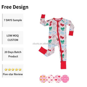 Personalized Baby Romper Gift Set Bamboo Fiber Newborn Unisex Heat Transfer Print Safe Clothing
