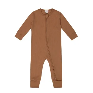 Cotton Bamboo Jumpsuit for Baby Ribbed Infant Romper Newborn Sleepsuit Baby Lounge Suit Custom Zipper Rompers