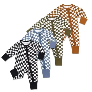 Organic Baby Rompers Newborn Baby Jumpsuits Bamboo Zipper Pajamas Sustainable Custom Baby Onesie Newborn Clothes Infant Sleeper