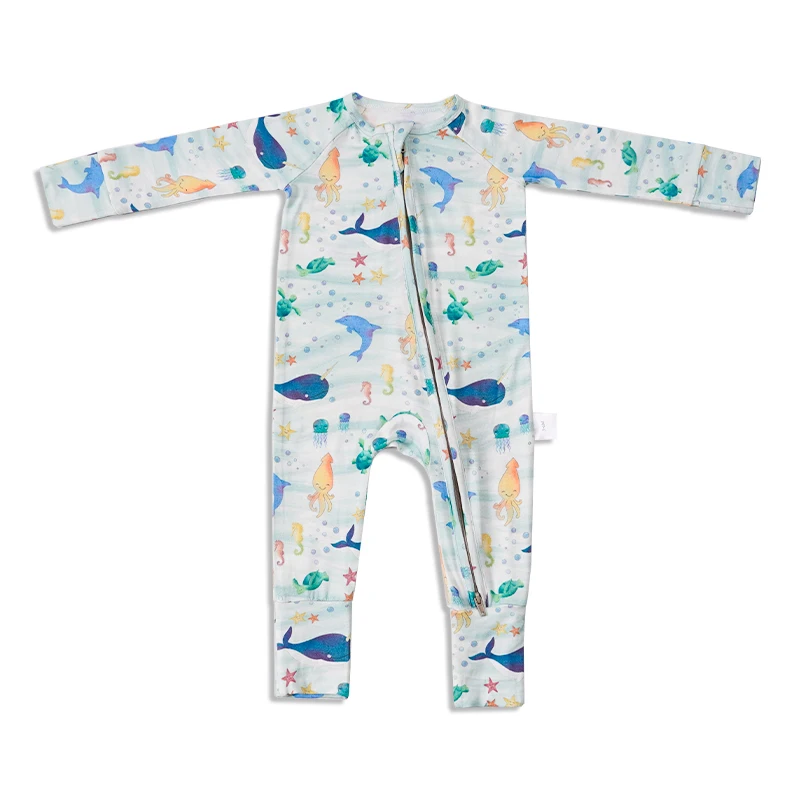 Soft and sustainable bamboo zipper pajamas for babies, perfect for B2B wholesale buyers seeking eco-friendly, high-quality sleepwear inventory.