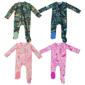 Organic Baby Romper Bamboo Baby Pajamas Jumpsuit Custom Print Baby Clothes Sustainable Jersey Newborn Sleepsuit Infant Oneise