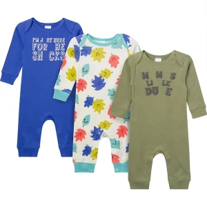 Custom Bamboo Baby Romper Baby Pajamas Zippered Footie Romper Baby Jumpsuit Newborn Onsies Printed Infant Clothes Long Sleeve