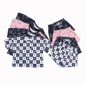 Wholesale Two Piece Kids Clothes Set Cotton Short Sleeve Custom Children Boys Clothing Sets
