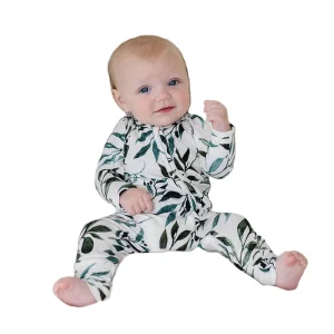 Baby Bamboo Clothes Baby Ruffle Romper Bamboo Viscose Romper for Newborn Organic Infant Onesie Custom Baby and Toddler Sleepwear