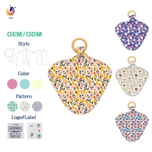 Cute Character Print Baby Lovey 24*24cm Wholesale 95% Viscose Bamboo 5% Spandex Newborn Baby Baby Gift