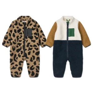 Baby Romper Teddy Baby Fleece Onesie Infant Jumpsuit Custom Zip Sleep Suit Newborn Sleepwear Warm Baby Winter Clothes